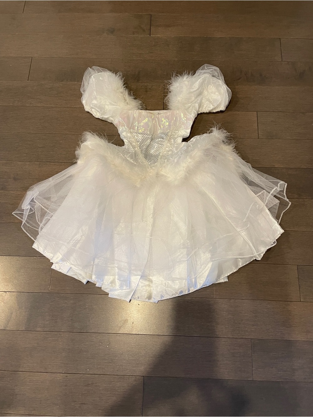 White Sparkle Fairy Ballerina Swan Lake Princess Costume Dress for Halloween